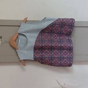 ZARA BRACADE/ SOLID SLEEVELESS CROP TOP SZ L